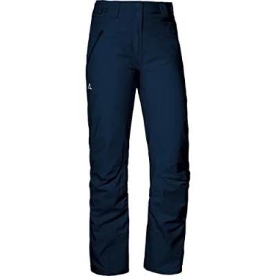 Image of Schöffel Women&#039;s Weissach L Waterproof and Windproof, Warm Trousers with Reinforcement Against ski Edges Snow Guard, Blazer Navy, 21