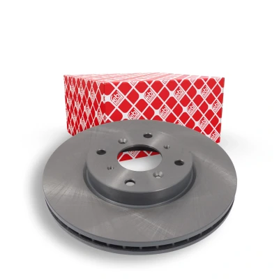 Image of 45251S1AG00 Brake disc FEBI BILSTEIN 108549 Front Axle 282mm 25mm 4 Hole 114,3mm internally vented Coated HONDA: Accord 6 Limousine,