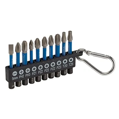 Image of Draper Expert Impact Screwdriver Bit Set, 50mm, 1/4&quot; Hex (10 Piece)