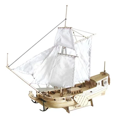 Image of BTSEURY Wooden Ship Model Kits, Sailboat Kit Home DIY Decoration Boat Building Kits For Adults,
