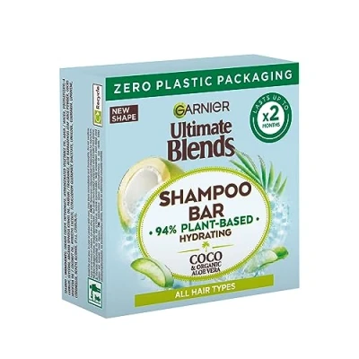 Image of Garnier Ultimate Blends Coconut Hydrating Shampoo Bar with Aloe Vera for Normal Hair, 60 g