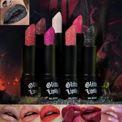 Image of KTouler 7 Colors Matte to Glitter Shine Lipstick,Diamond High Pigmented Metallic Lips Makeup Long Lasting Waterproof Sparkly Glossy Lip Gloss for Women