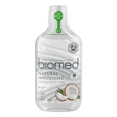 Image of Biomed Superwhite Natural Coconut Mouthwash for Gentle Whitening, Alcohol Free, &amp; Mint 500ml (Pack of 1)