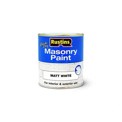 Image of RUSTINS Masonry Paint Matt White 250ml