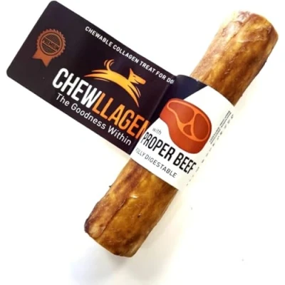 Image of Chewllagen Beef Retriever Roll with Collagen 5 inch (Pack of x 5) Healthy Choice Dog Chew and Treat SLCP