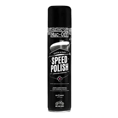 Image of Muc Off Motorcycle Speed Polish, 400ml Motorbike Polish Spray, Two in One Wax and Post Wash Protection Spray for On Road Bikes