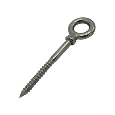 Image of Wood Screw Eye Bolt Stainless Steel 10MM (80MM Shank Eyebolt Marine Rope Cable 316)