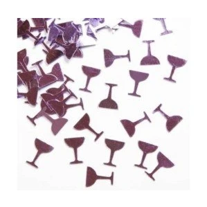 Image of table confetti champagne glasses pink 14g.