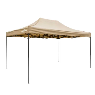 Image of Dellonda Premium 3 x 4.5m Pop Up Gazebo Water Resistant Carry Bag Stakes Bags Beige Canopy