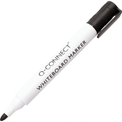 Image of Q Connect Drywipe Marker Pen Black (10 Pack) KF26035