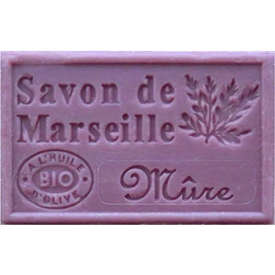 Image of SAVON DE MARSEILLE 125g, French Soap, Vegetable Soap (Blackberry (Mure))