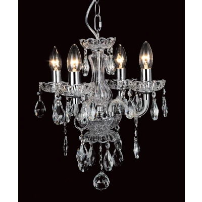 Image of Rodeo Clear Crystal 4 Arm Chandelier