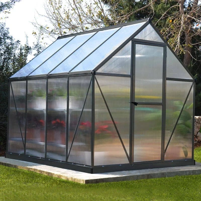 Image of 6&#039; x 8&#039; Palram Canopia Mythos Grey Greenhouse (1.85m 2.47m)