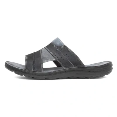 Image of Hush Puppies Archer Sandal Mens Summer, Black, 6 UK