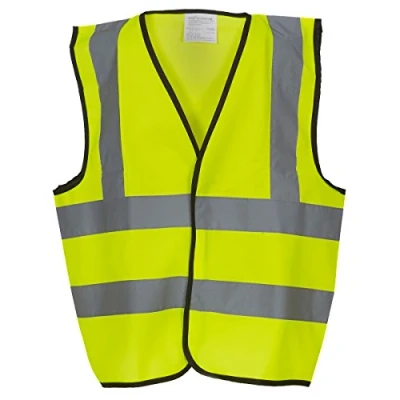 Image of Hi Vis Dayglo Waistcoat Vest for Children, Kids, Child. (4 6) Yellow