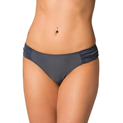 Image of Aquarti Womens&#039; Hipster Bikini Bottom with Ruched Sides, Braun, 12