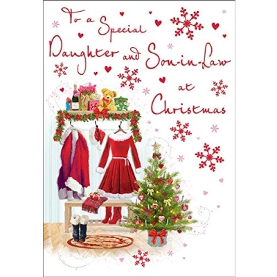 Image of Regal Publishing Traditional Christmas Card Daughter &amp; Sister in Law 9 x 6 inches