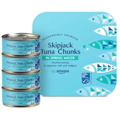 Image of by Amazon MSC Skipack Tuna Chunks in Spring Water, 4x145g
