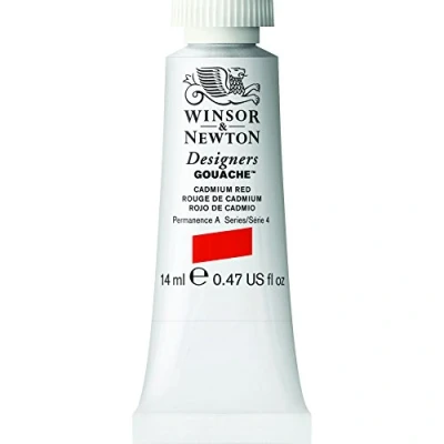 Image of Winsor &amp; Newton Designers Gouache, Cadmium Red, 14 ml Tube