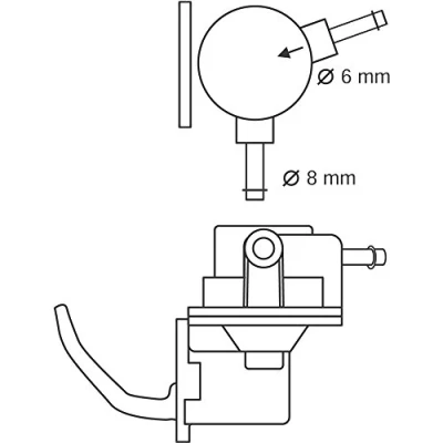 Image of AZX1812, AZX1820 Fuel Pump QUINTON HAZELL QFP116 Mechanical