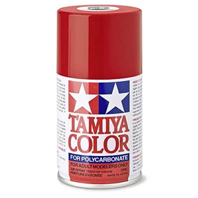 Image of Tamiya PS 2 Polycarbonate Spray Paint 100ml Can Red For Clear PC RC Bodies