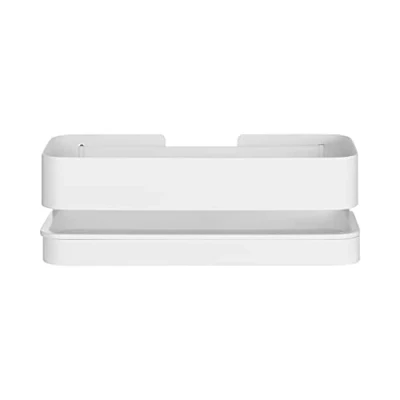 Image of Blomus Nexio shower basket, practical holder for the shower, wide elastic band inside, 25 x 12 cm, colour white (66332)
