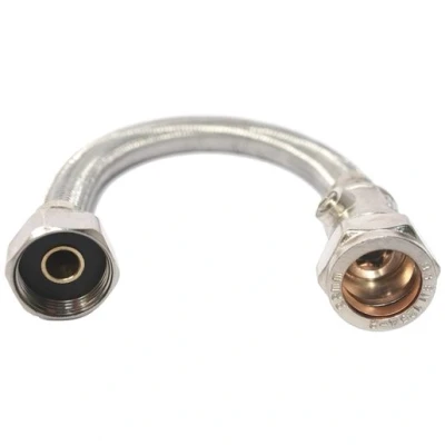 Image of Plumbright 22mm Compression Valve x 3/4inCH Tap Connector 50cm