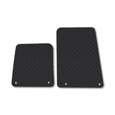 Image of Rubber Car Mats Compatible with Lotus Elise (2000 2004) Tailored Fit Floor Set Accessory Black Custom 4 Pieces Clips Anti Slip Backing, Heavy Duty &amp; Waterproof