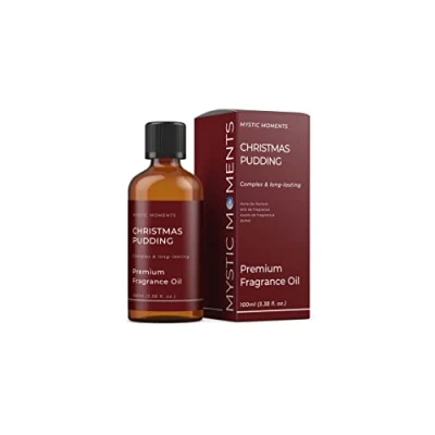 Image of Mystic Moments Christmas Pudding Fragrance Oil 100ml Perfect for Soaps, Candles, Bath Bombs, Burners, Diffusers and Skin &amp; Hair Care Items