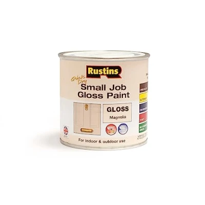 Image of RUSTINS Small Job Gloss Paint Magnolia 250ml