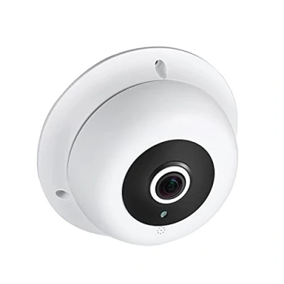 Image of Revotech Fisheye IP Camera with Microphone, HD 3MP Dome Indoor Audio Security P2P 1.7mm Lens Wide Angle IR Night Vision H.265 (IF04 White)