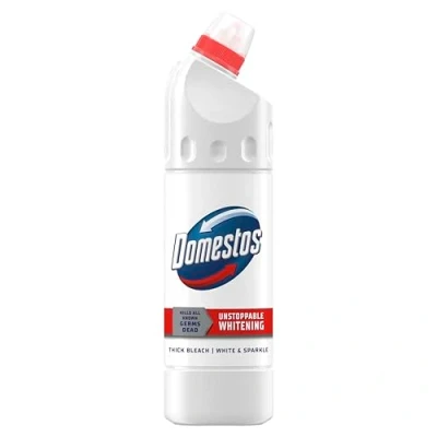 Image of Domestos White &amp; Sparkle Thick Bleach eliminates all known germs disinfectant for a clean, safe home 750 ml