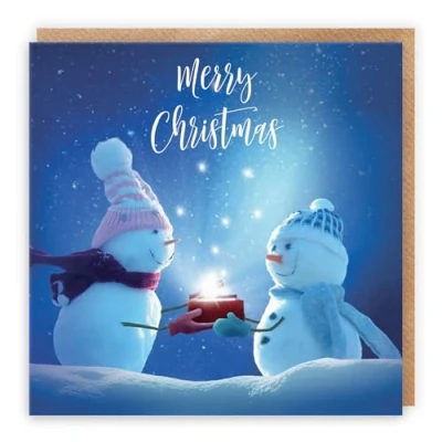 Image of Hunts England Individual Christmas Card Merry Starry Night Collection Fun
