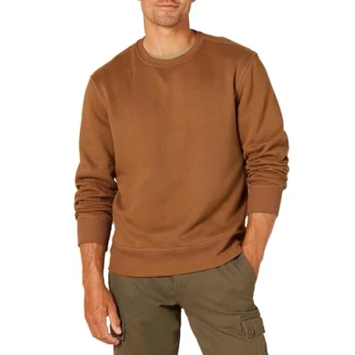 Image of Amazon Essentials Men&#039;s Fleece Crew Neck Sweatshirt (Available in Big &amp; Tall), Toffee Brown, XXL