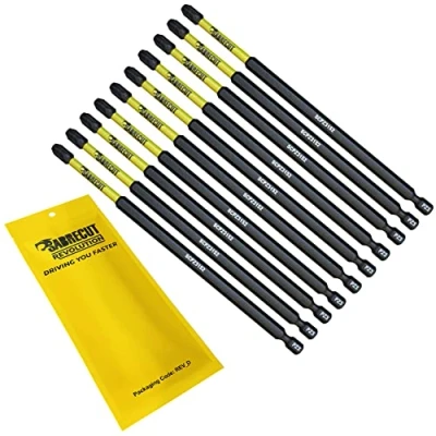 Image of 10 x SabreCut SCPZ3152_10 152mm PZ3 Magnetic Impact Screwdriver Driver Bits Set Pozi Pozidriv Heavy Duty Compatible with Dewalt Milwaukee Bosch Makita and More