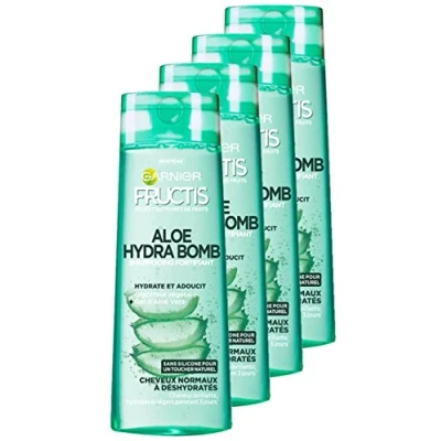 Image of Garnier Fructis Aloe Hydra Bomb Shampoo for Normal to Dehydrated Hair 1 L Pack of 4