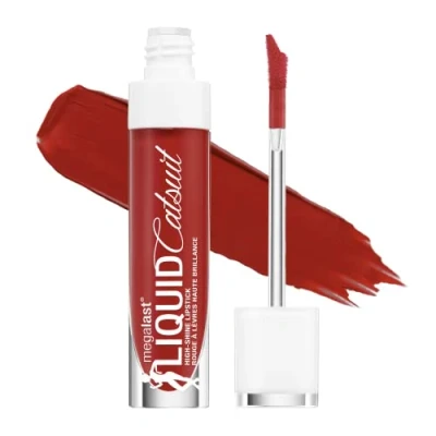 Image of Wet n Wild, MegaLast Liquid Catsuit Hi Shine Lipstick, Lipstick with Hydrating Formula Vitamin E, Murumuru Seed Butter, Argan Oil and Macadamia Oil, Bad Girl&#039;s Club