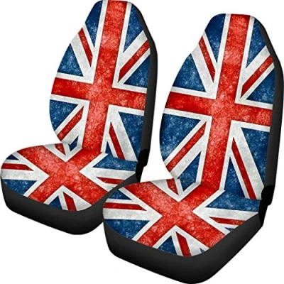 Image of Biyejit British Flag Front Seat Cover for Car of 2 Pack Protector Interior Auto Bucket Most Car,SUV,Truck