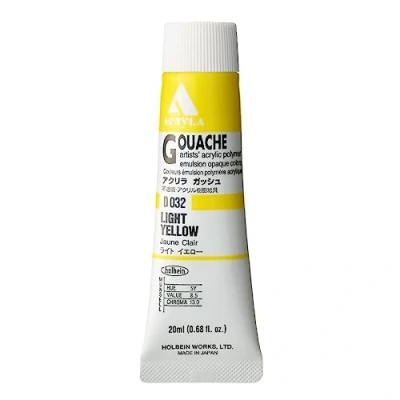 Image of Holbein Acryla Gouache Light Yellow (A) 20ml