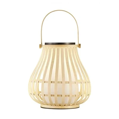 Image of Nordlux Leo LED solar decorative light, bamboo wood