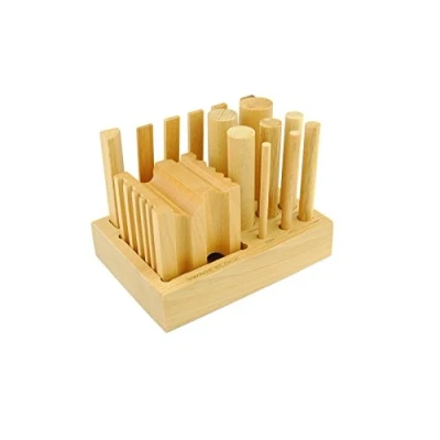 Image of Proops Wooden Doming Dapping Swage Block Set, Shaping Punches 6 25mm (J2010). Free UK Postage
