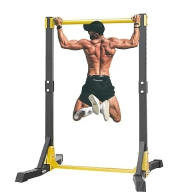 Image of tinysiry Pull Up Station,800LBS Chin Bar 11 Level Height Adjustable Stand,Power Tower Free Standing Portable Training Workout Equipment for Students Adults Kids A