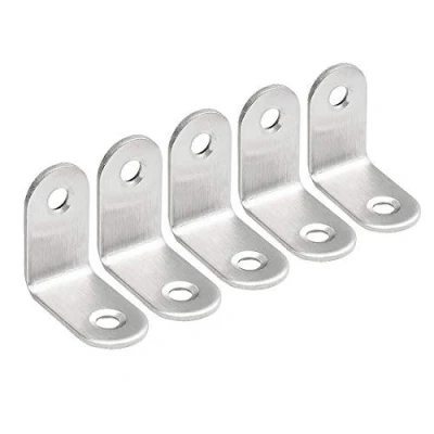 Image of 30mm x 16mm Corner Brace Stainless Steel Right Angle Bracket for L Joint Pack of 5