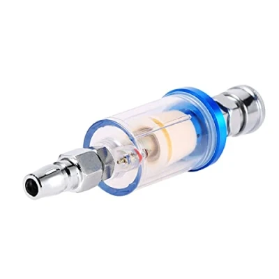 Image of Qiilu QL39100 Air Compressor Water Trap, Spray Gun Line Filter Trap Clear Painting Moisture Separator with Male and Female Ada