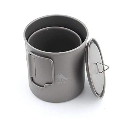 Image of TOAKS Titanium Camping Pot Cup(375ml, 450ml, 550ml, 650ml, 750ml, 800ml, 900ml) … (750ml+450ml[CMB 750 450])