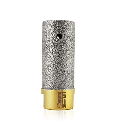 Image of SHDIATOOL Diamond Finger bit Milling M14 Thread Vacuum Brazed Enlarging and Shaping Round Bevel Existing Holes in Porcelain Hard Ceramic marble granite Diameter 25mm