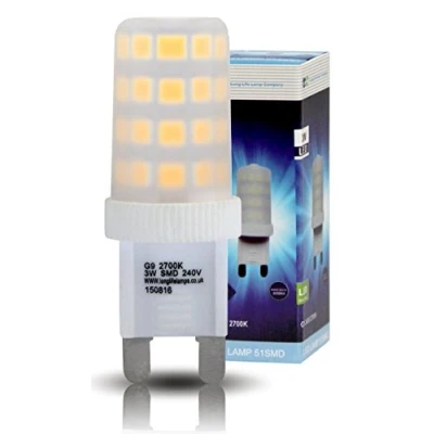 Image of Long Life Lamp Company 10 x LED 3w Equivalent 27w G9 Capsule Light Bulb Replacement 240v Warm White