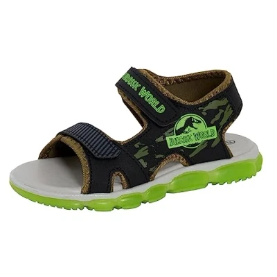 Image of Jurassic World Light Up Sports Sandals Green EU 33 / UK 1