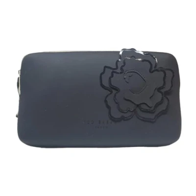 Image of Ted Baker Jellin Magnolia Silicone wash Bag Toiletry in Black