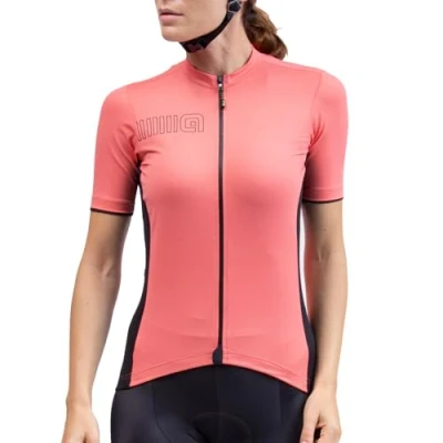 Image of Alé Cycling Women&#039;s Solid Colour Block Short Sleeve Jersey, Blusher, M Pink